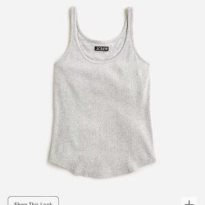 J Crew Vintage rib shelf-bra tank top, grey, XS